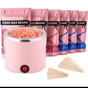 Waxing Kit wax warmer  With Wax Beads 4 Bags Hard Wax and 20 Pcs spatula